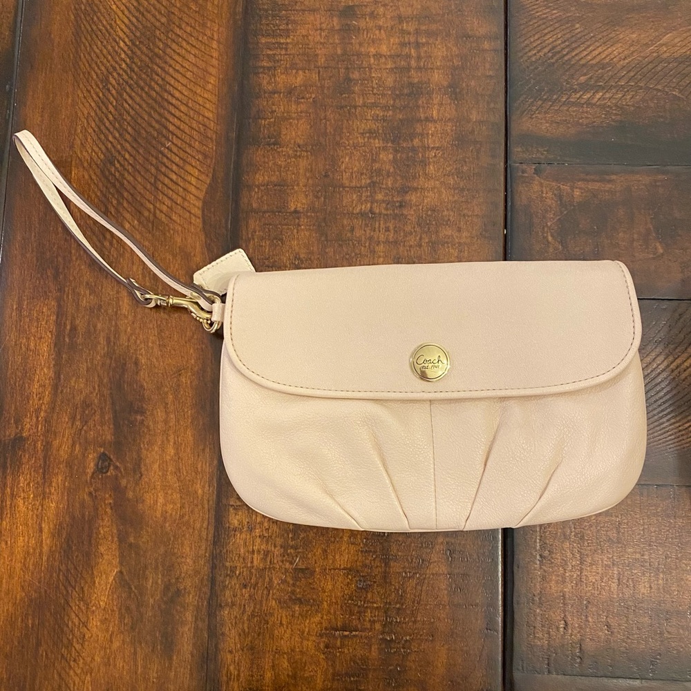 coach leather clutch